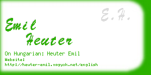 emil heuter business card